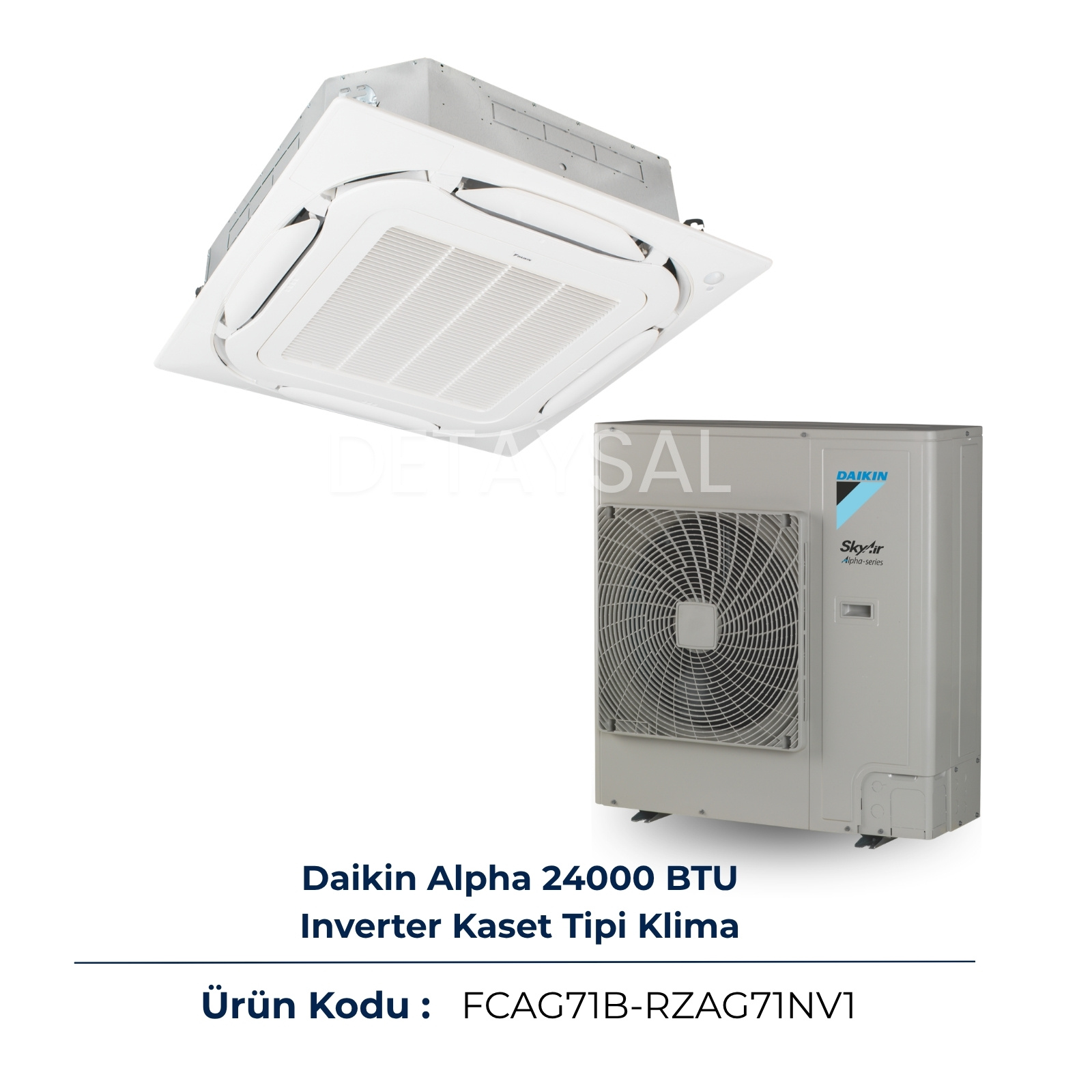 Daikin Alpha 24000 BTU Kaset Tipi Klima R32 (FCAG71B)