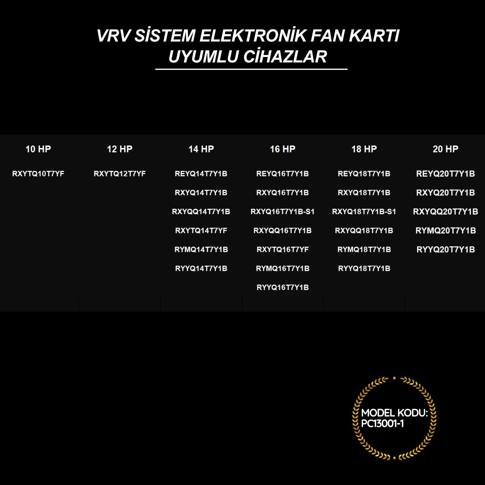 Daikin VRV Sistem Elektronik Fan Kartı PC13001-1