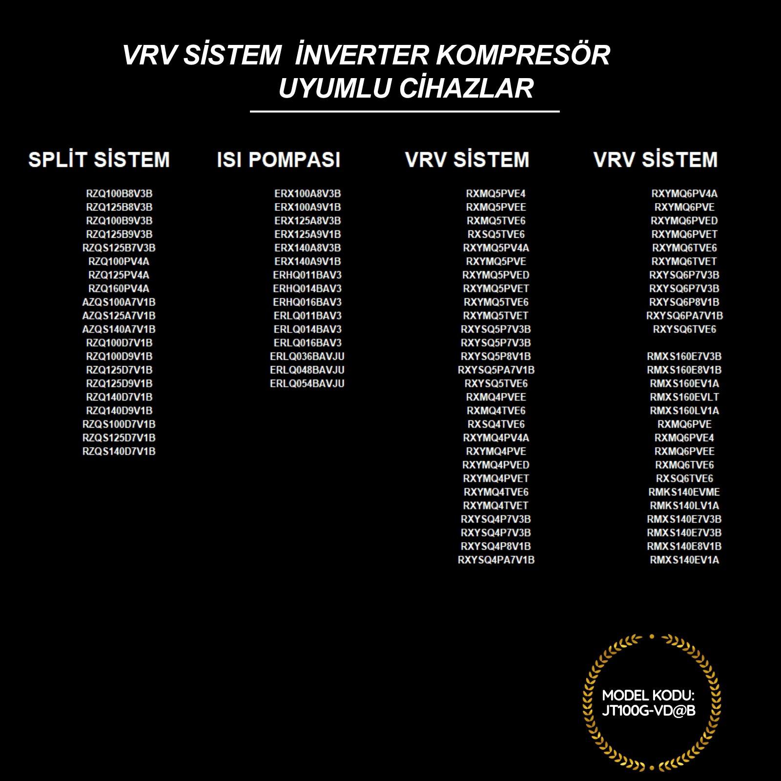 Daikin VRV Sistem İnverter Kompresör JT100G-VD@B