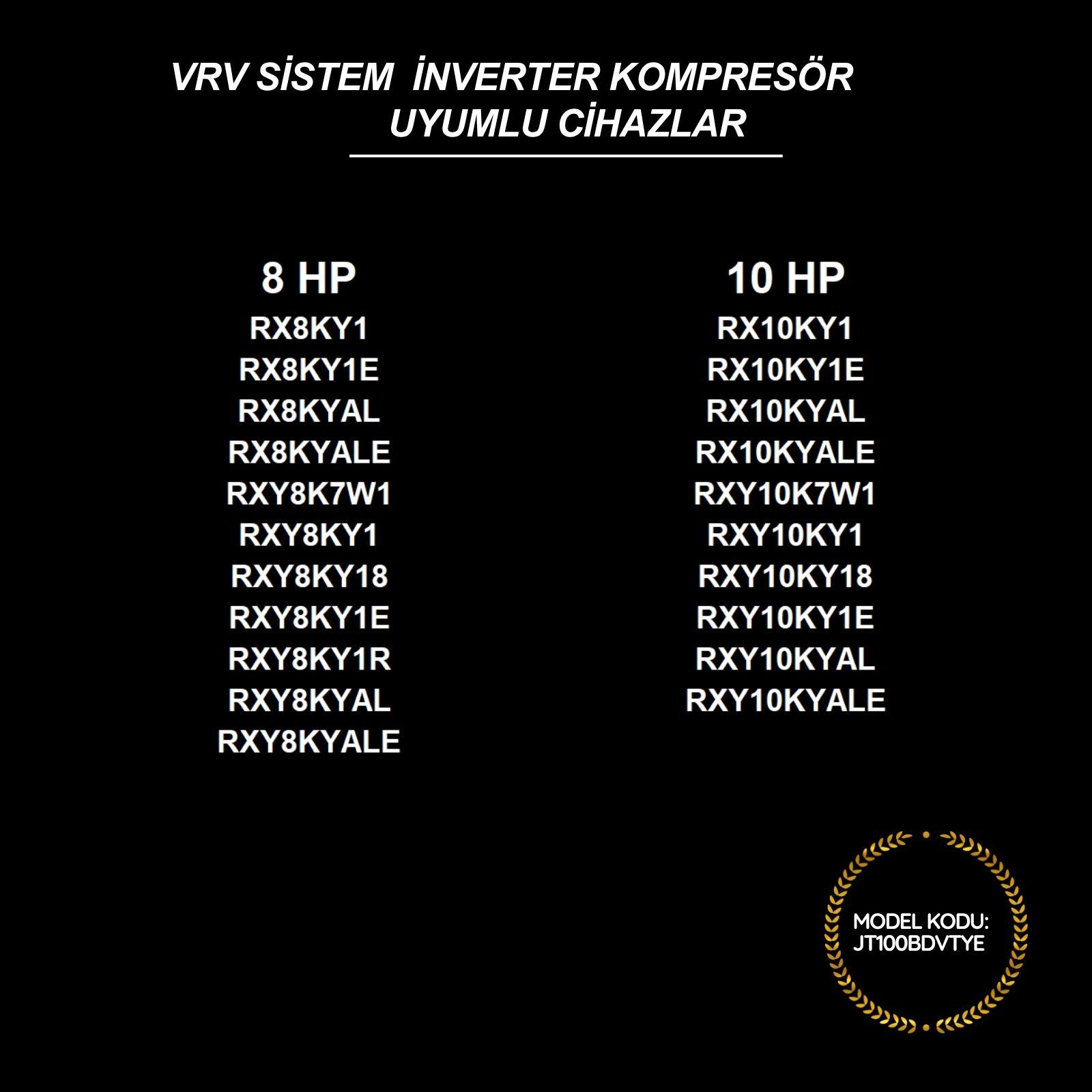 Daikin VRV Sistem İnverter Kompresör JT100BDVTYE