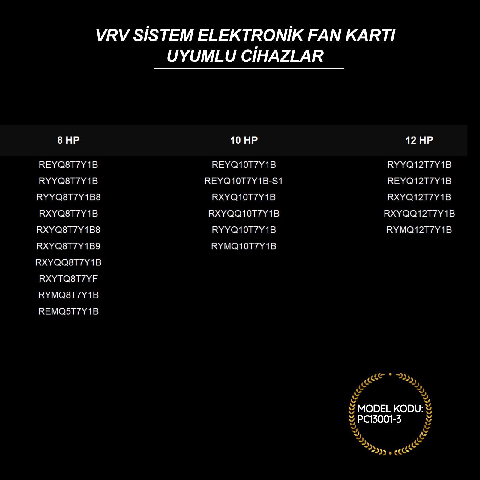 Daikin VRV Sistem Elektronik Fan Kartı PC13001-3
