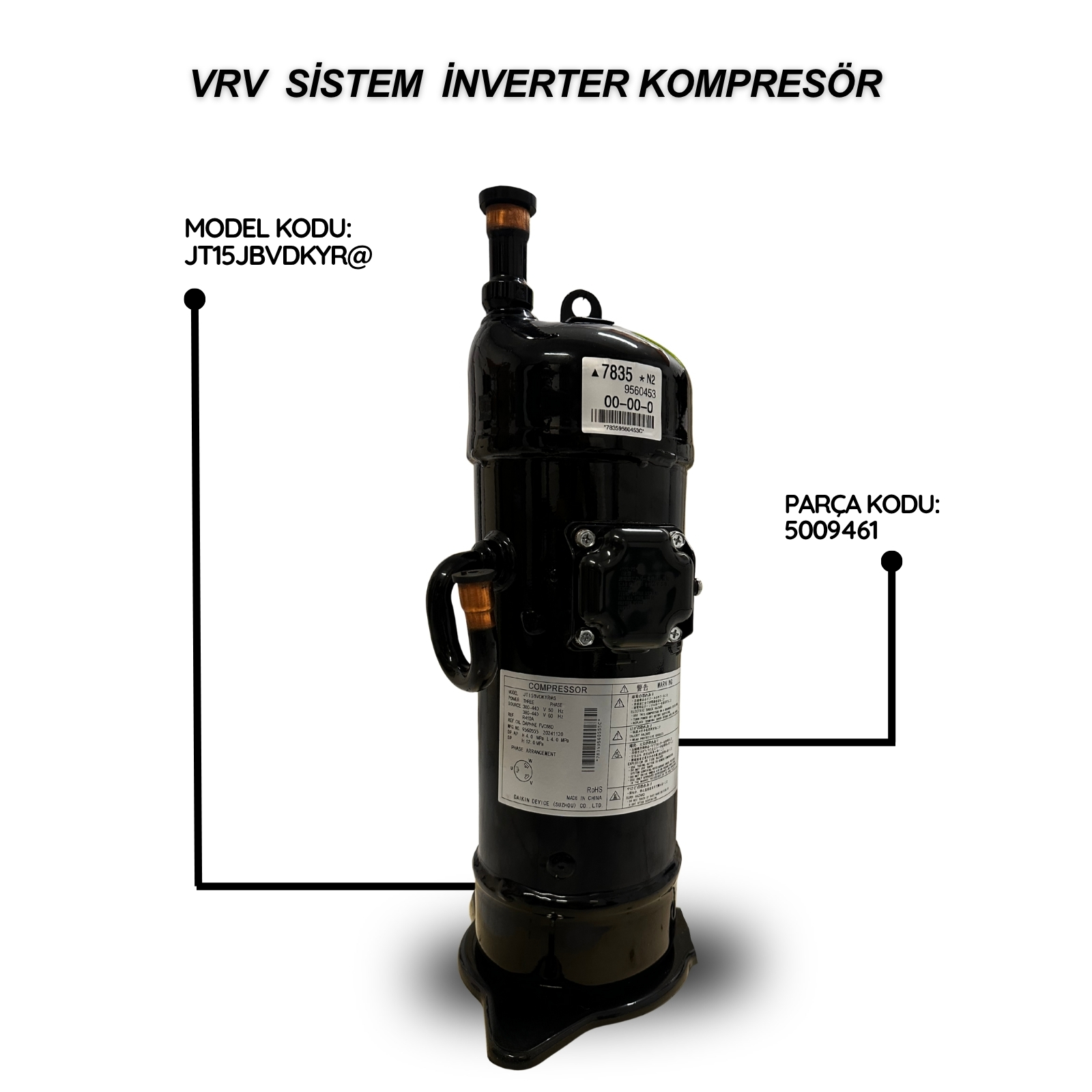 Daikin VRV Sistem İnverter Kompresör JT15BVDKYR@